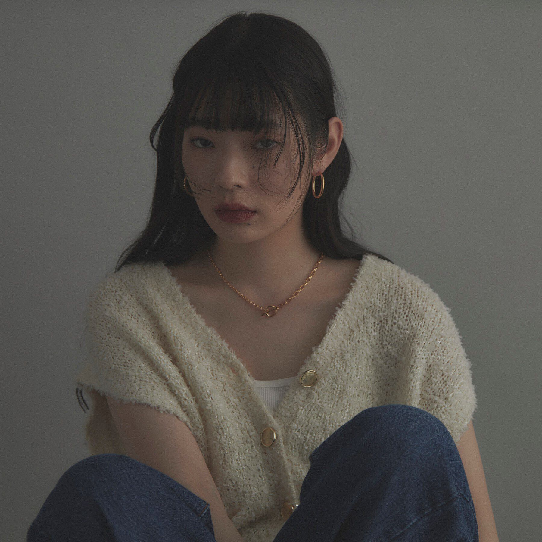 COCOSHNIK ONKITSCH「シルバー ホロウ フープピアスM GP」|ピアス|