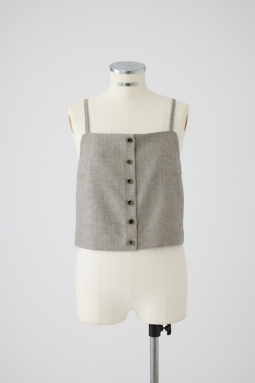 RIM.ARK 「Tweed cami tops」|キャミソール|GREIGE