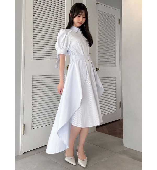 dazzlin「【POLO BCSコラボ/20周年記念復刻！】ヘムレイヤードシャツワンピース」|ワンピース|