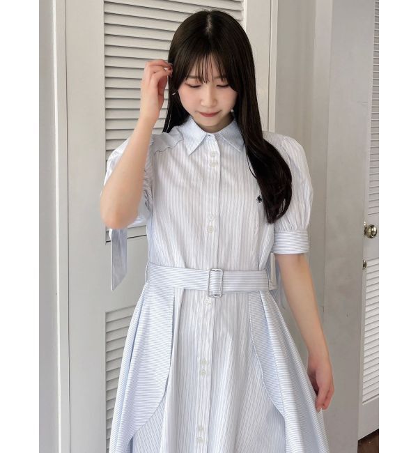dazzlin「【POLO BCSコラボ/20周年記念復刻！】ヘムレイヤードシャツワンピース」|ワンピース|