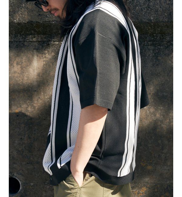 VENCE share style「ストライプケンシュクニットシャツ」|Tシャツ・カットソー|