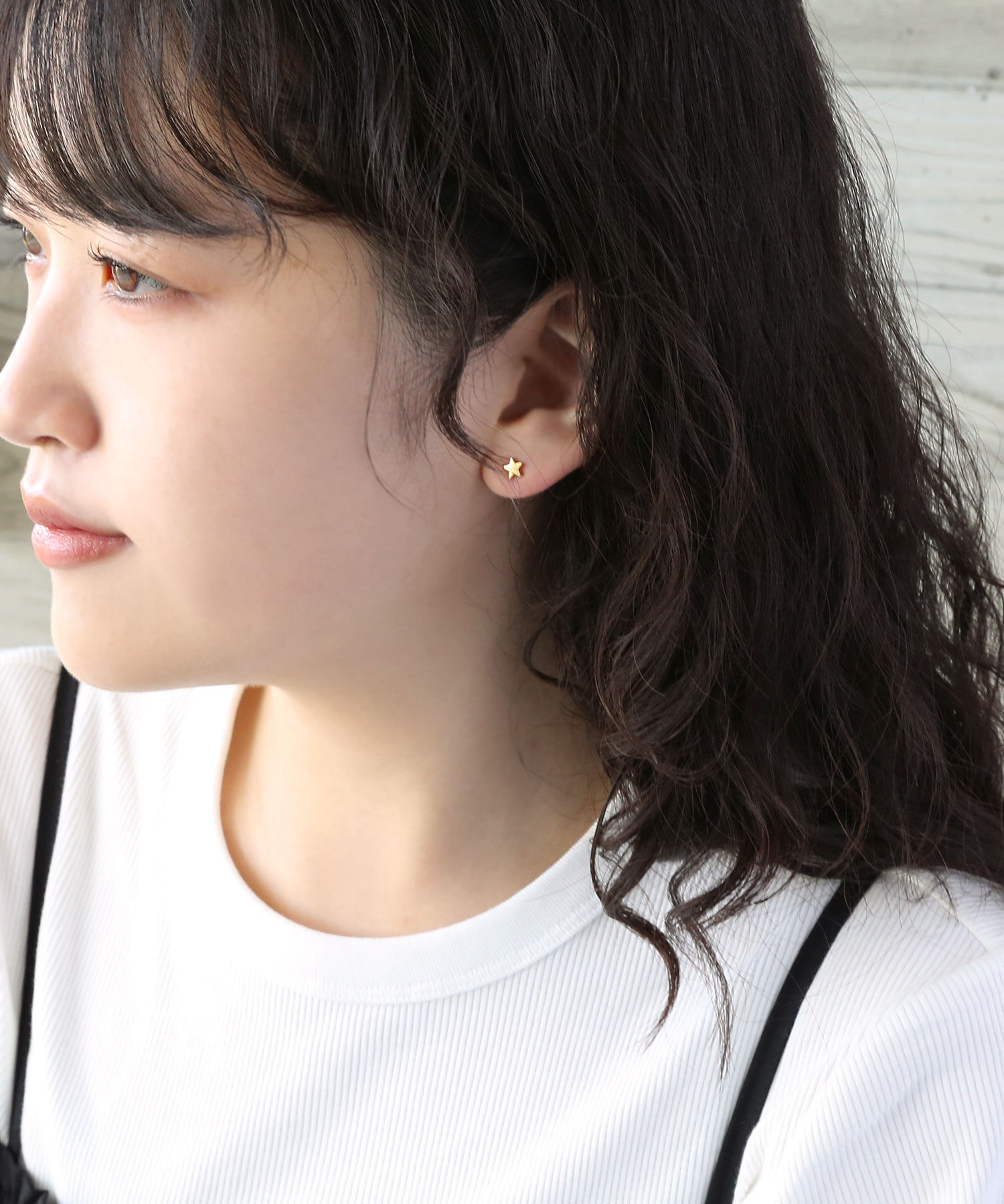 colleca la「[stainless]ステンレス・ 星とストーンのセットピアス〈金属アレルギー対応〉」|ピアス|
