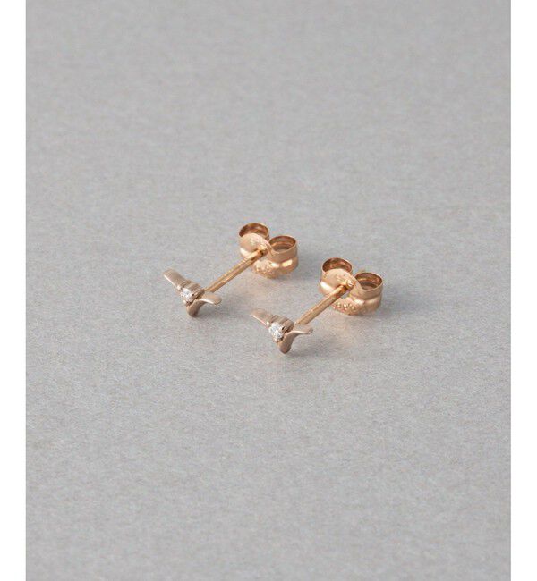 ete「[ムーンリット] K18MPG ダイヤモンド ピアス」|ピアス|