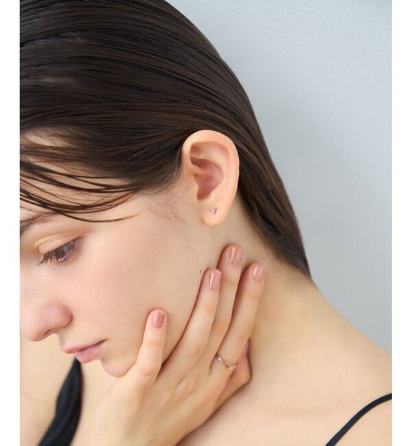 ete「[ムーンリット] K18MPG ダイヤモンド ピアス」|ピアス|