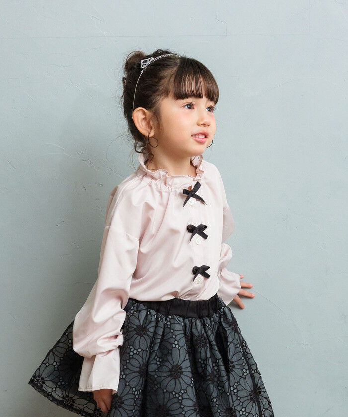 BACKYARD FAMILY「Rora ブラウス 通販 ローラ さくら キッズ 子供 女の子 子ども スタンドカラー フリル 襟」|その他|