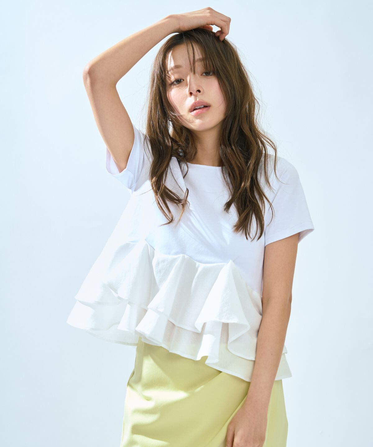 アンドクチュール「ペプラムカットトップス」|Tシャツ・カットソー|オフ
