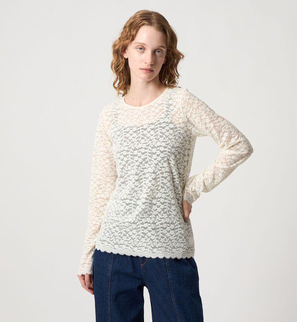 STEVEN ALAN「＜Steven Alan＞フラワーレース プルオーバー」|Tシャツ・カットソー|OFF WHITE