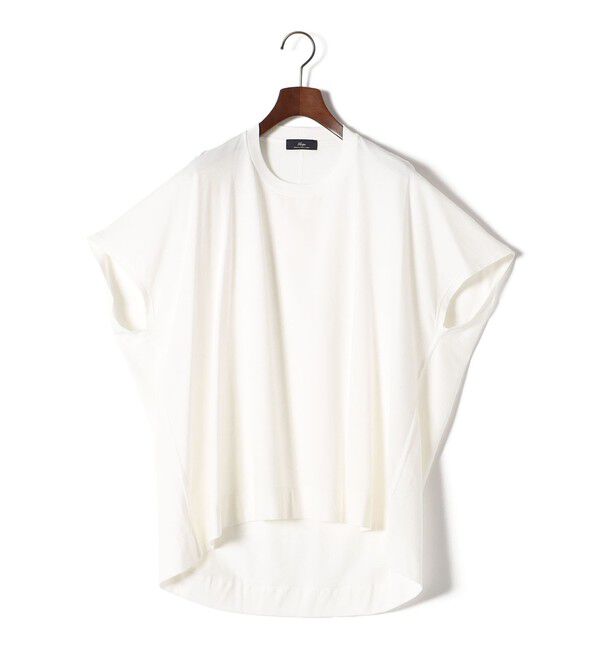 SHIPS for women「SHIPS Primary NavyLabel:〈手洗い可能〉BIG Tシャツ」|Tシャツ・カットソー|オフホワイト
