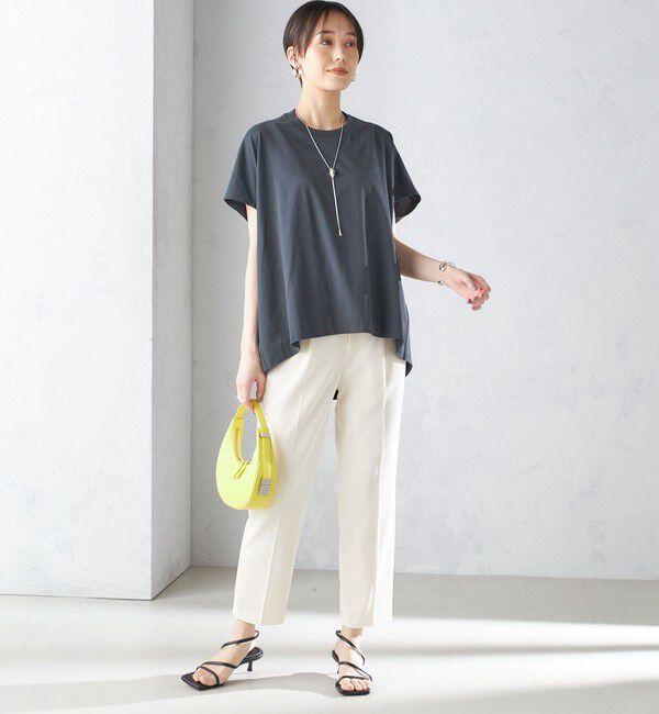 SHIPS for women「SHIPS Primary NavyLabel:〈手洗い可能〉BIG Tシャツ」|Tシャツ・カットソー|