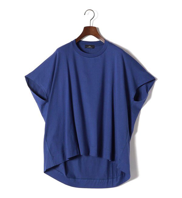 SHIPS for women「SHIPS Primary NavyLabel:〈手洗い可能〉BIG Tシャツ」|Tシャツ・カットソー|ブルー