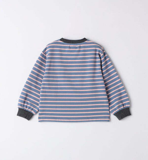 SHIPS Colors 「SHIPS Colors: 80～130cm / ミニ裏毛 ボーダー ポケット トップス」|Tシャツ・カットソー|