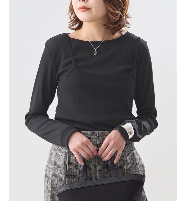 journal standard L'essage「DRYリブセットアップ」|Tシャツ・カットソー|ブラック