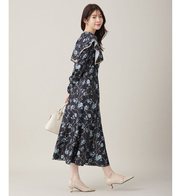 any SiS「【洗える】スカーフデザインプリント ワンピース」|ワンピース|