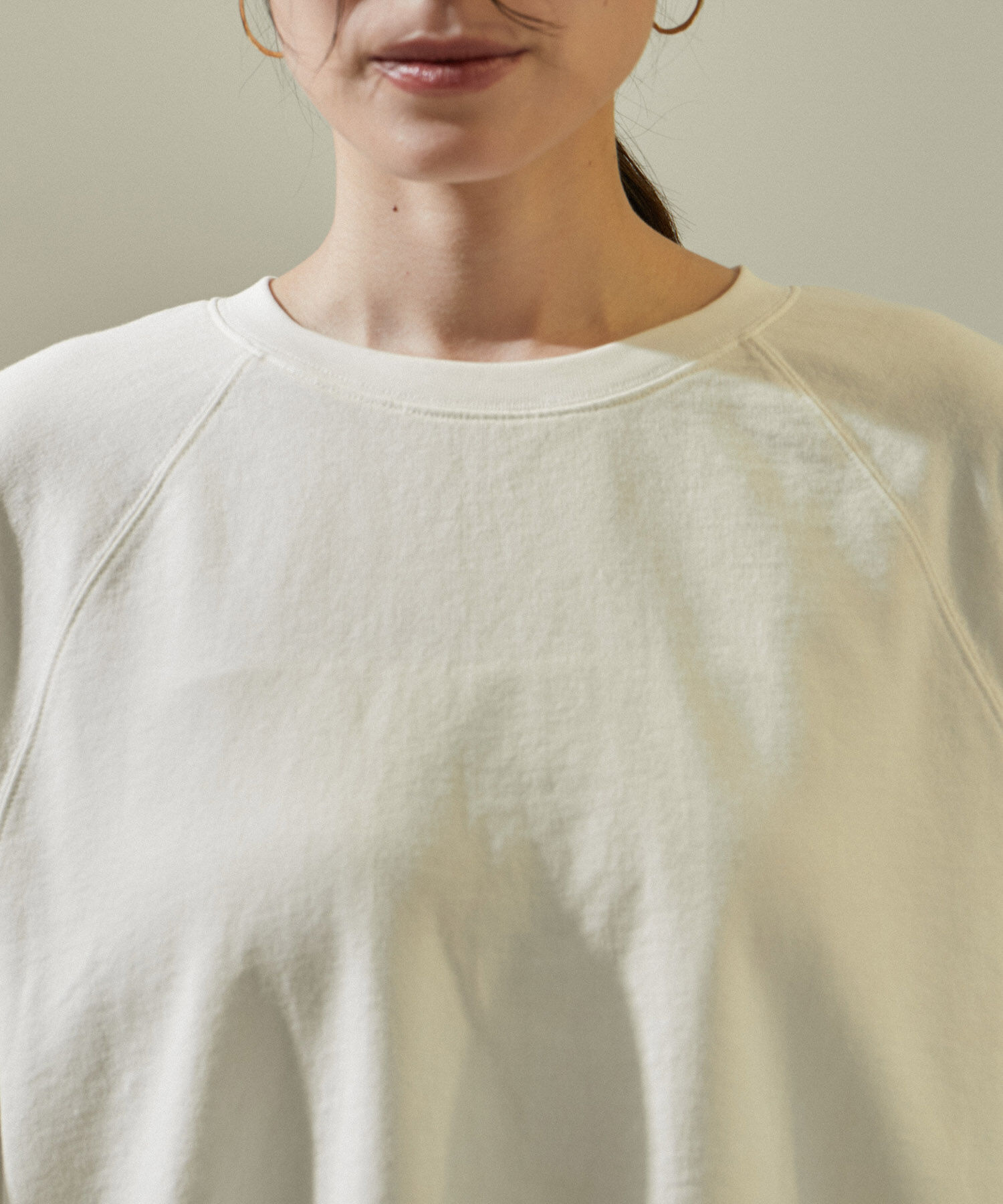 SALON adam et rope'「【WEB限定】サイドジップハーフスリーブスウェットTシャツ」|Tシャツ・カットソー|