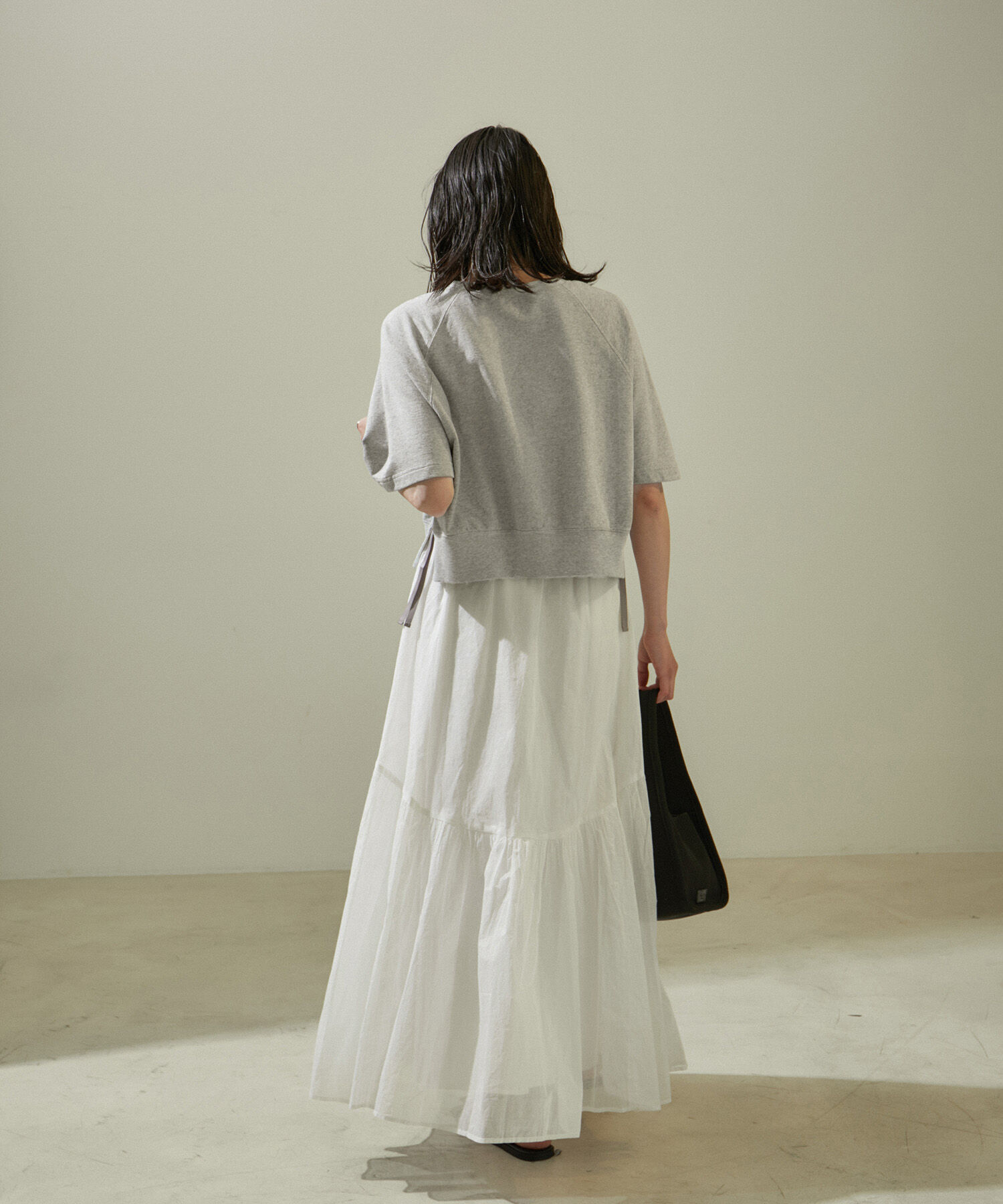 SALON adam et rope'「【WEB限定】サイドジップハーフスリーブスウェットTシャツ」|Tシャツ・カットソー|