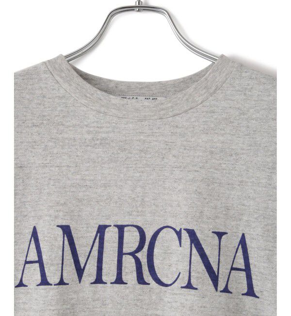 SALON adam et rope'「【Americana（アメリカーナ）】ラフィー丸胴 プリントT / センターロゴ」|Tシャツ・カットソー|