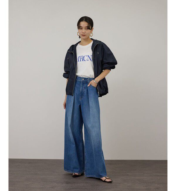 SALON adam et rope'「【Americana（アメリカーナ）】ラフィー丸胴 プリントT / センターロゴ」|Tシャツ・カットソー|