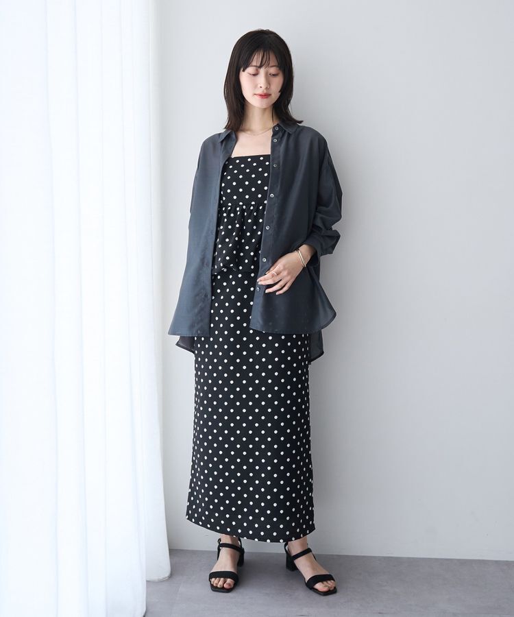 YECCA VECCA「ドット柄バルーンキャミワンピース」|ワンピース|