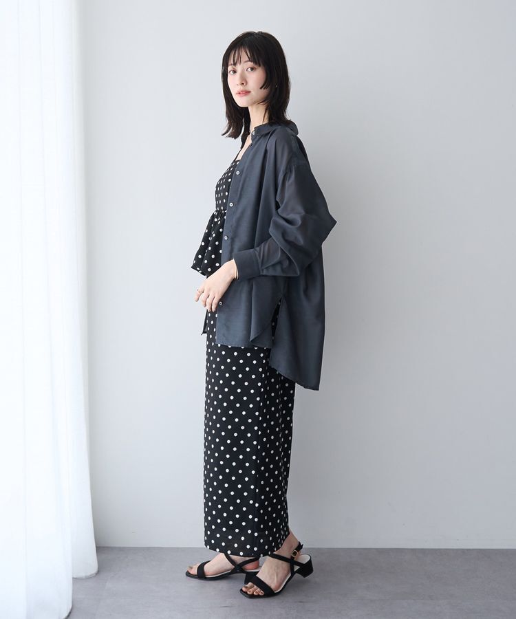YECCA VECCA「ドット柄バルーンキャミワンピース」|ワンピース|