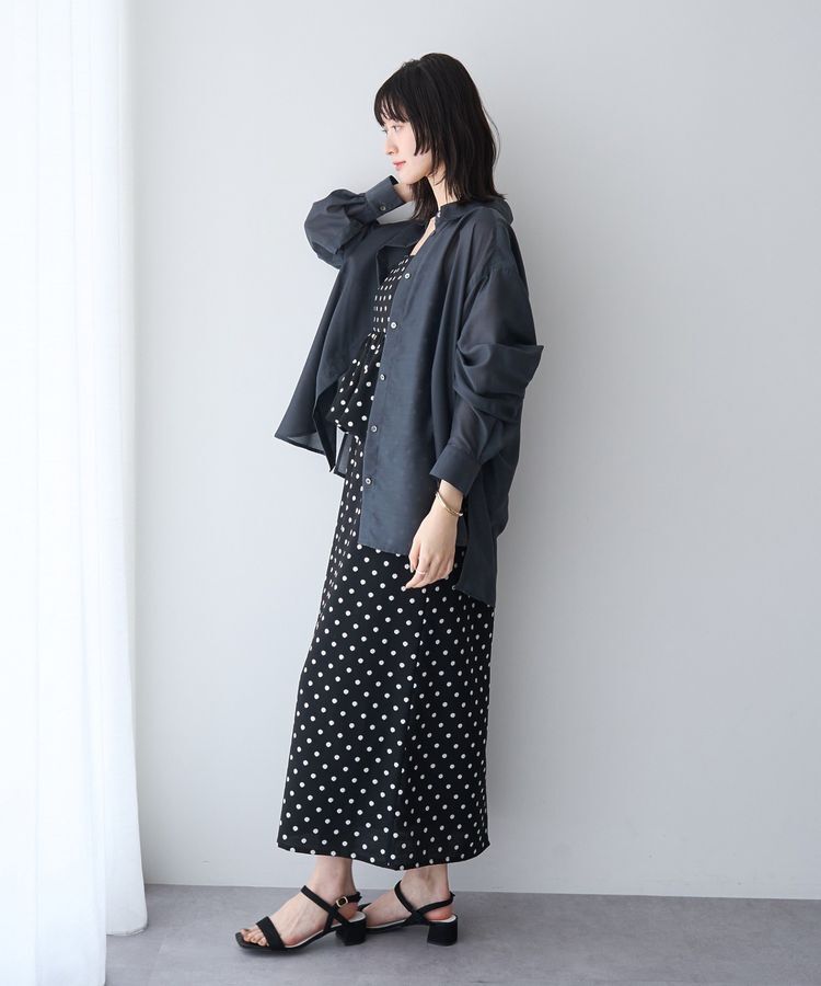YECCA VECCA「ドット柄バルーンキャミワンピース」|ワンピース|