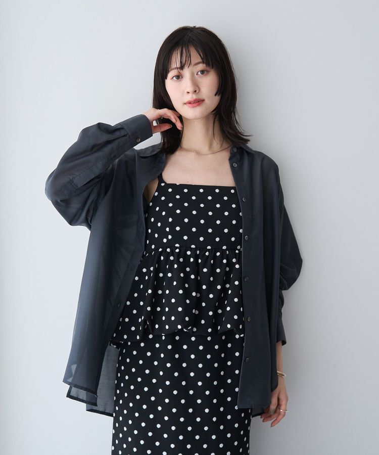 YECCA VECCA「ドット柄バルーンキャミワンピース」|ワンピース|