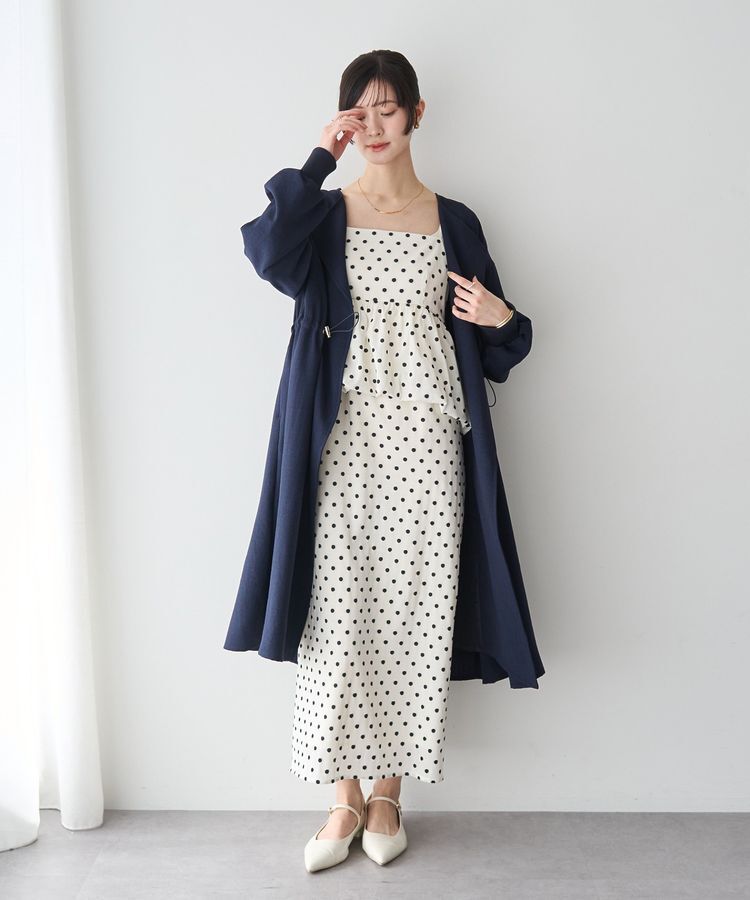 YECCA VECCA「ドット柄バルーンキャミワンピース」|ワンピース|
