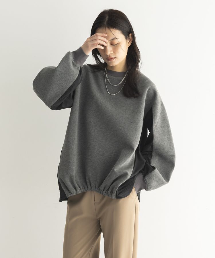 GARAGE OF GOOD CLOTHING「ダンボール&times;タフタドッキングプルオーバー」|Tシャツ・カットソー|Charcoal Gray