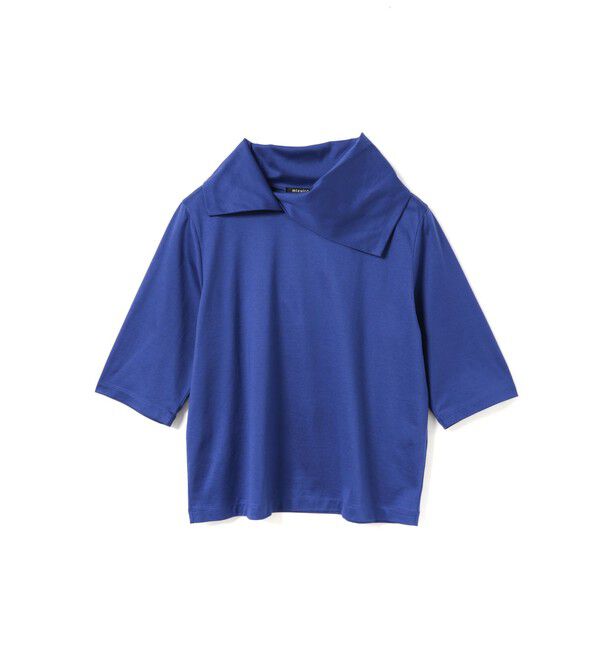 mizuiro ind「mizuiro ind アシンメトリーカラープルオーバー」|Tシャツ・カットソー|ブルー