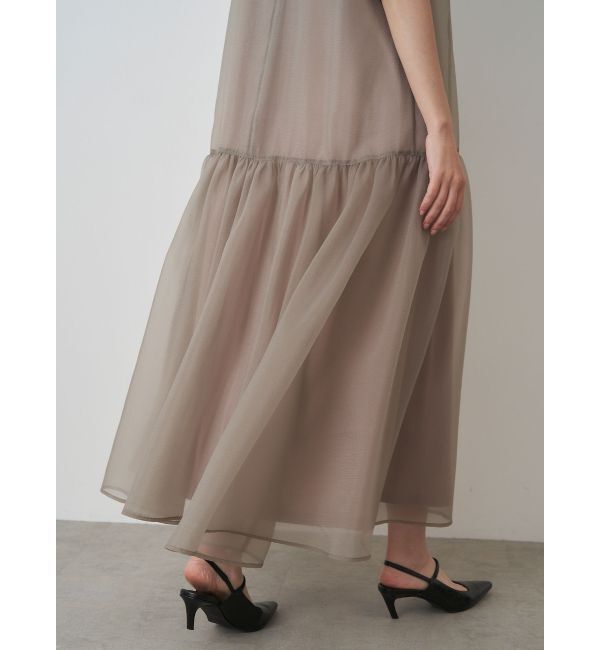 ELENDEEK「SHEER LAYERED CUT OP」|ワンピース|