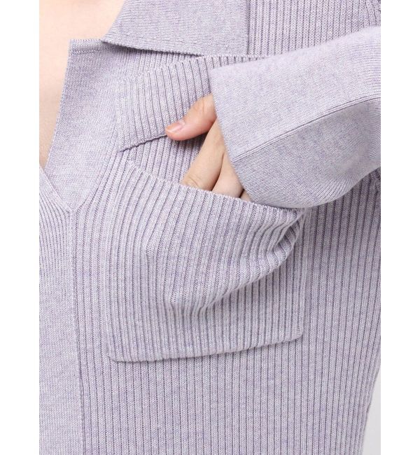 LAGUNAMOON「フラップポケットリブニットワンピース」|ワンピース|