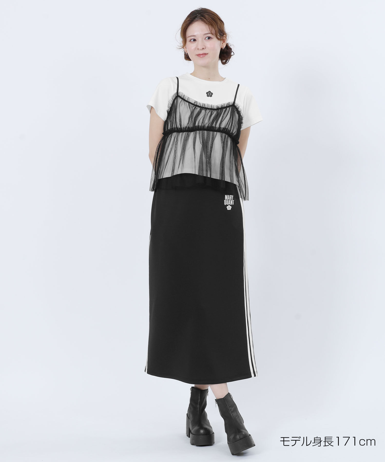 MARY QUANT「チュールキャミセット Tシャツ」|Tシャツ・カットソー|