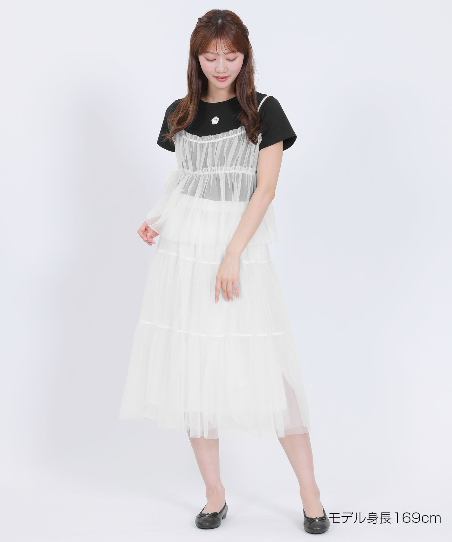 MARY QUANT「チュールキャミセット Tシャツ」|Tシャツ・カットソー|