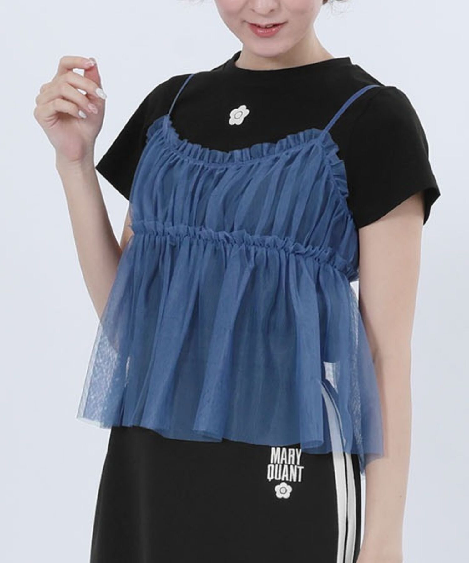 MARY QUANT「チュールキャミセット Tシャツ」|Tシャツ・カットソー|ブルー