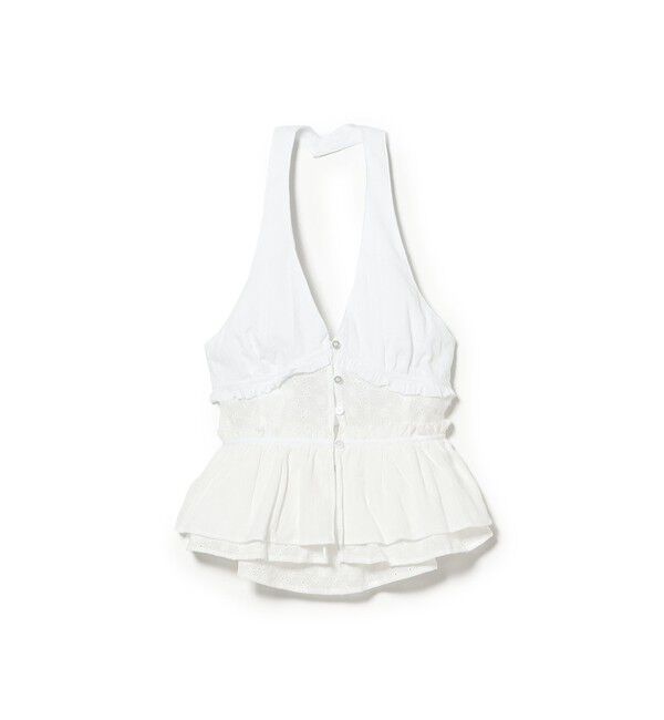 Ray BEAMS 「◎ﾚｰｽﾎﾙﾀｰN_BL」|シャツ・ブラウス|