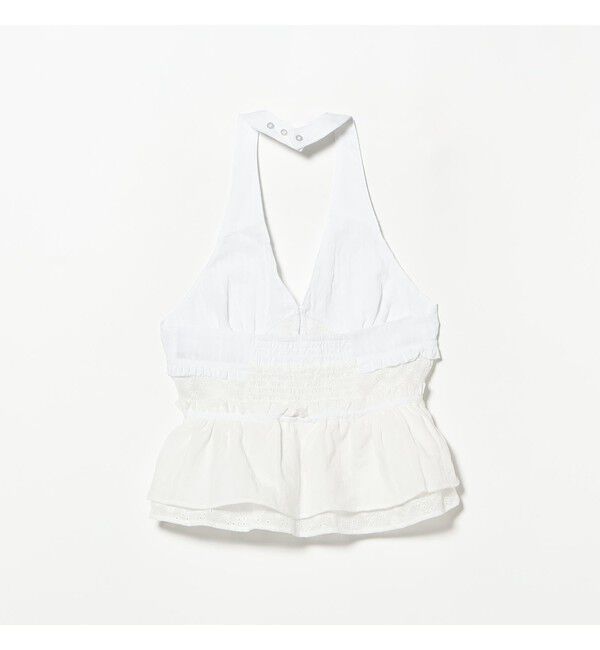 Ray BEAMS 「◎ﾚｰｽﾎﾙﾀｰN_BL」|シャツ・ブラウス|