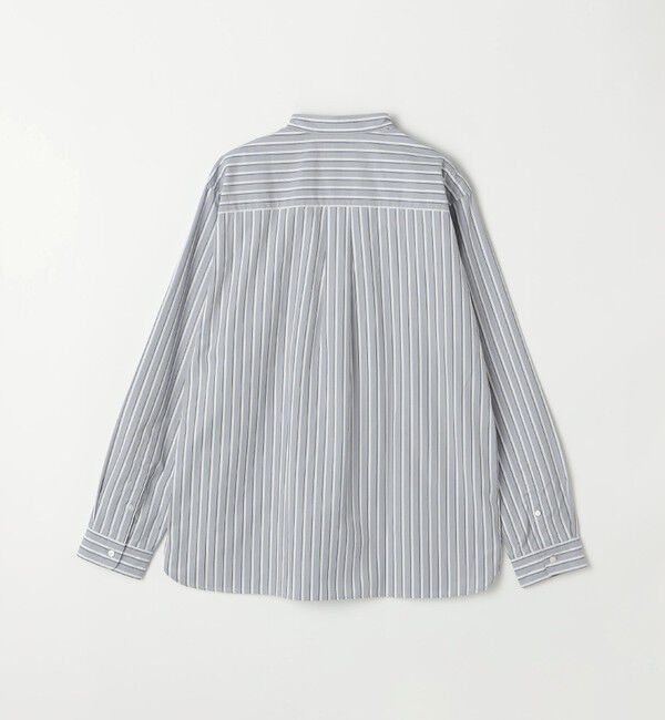 SHIPS any「SHIPS any: ストライプ / ソリッド リラックス バンドカラー シャツ 25AW◇」|シャツ・ブラウス|