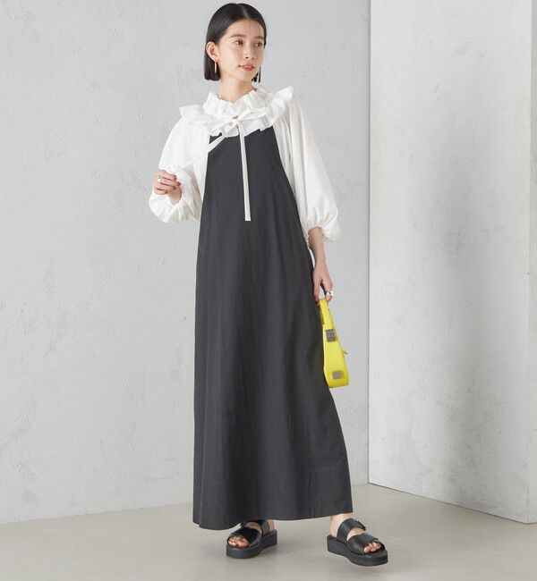 SHIPS for women「〈手洗い可能〉近江晒 ブロード キャミ ワンピース」|ワンピース|