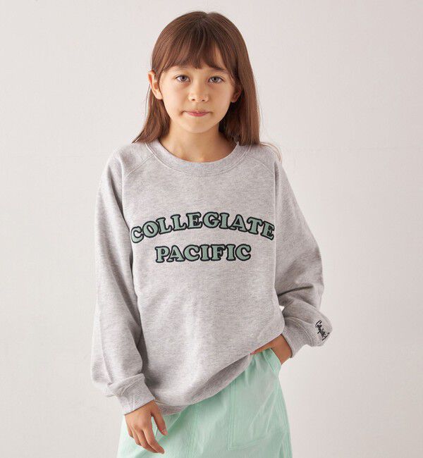 SHIPS any「【SHIPS any別注】Collegiate Pacific: 刺繍 ロゴ スウェット<KIDS>」|スウェット・ジャージ|グレー