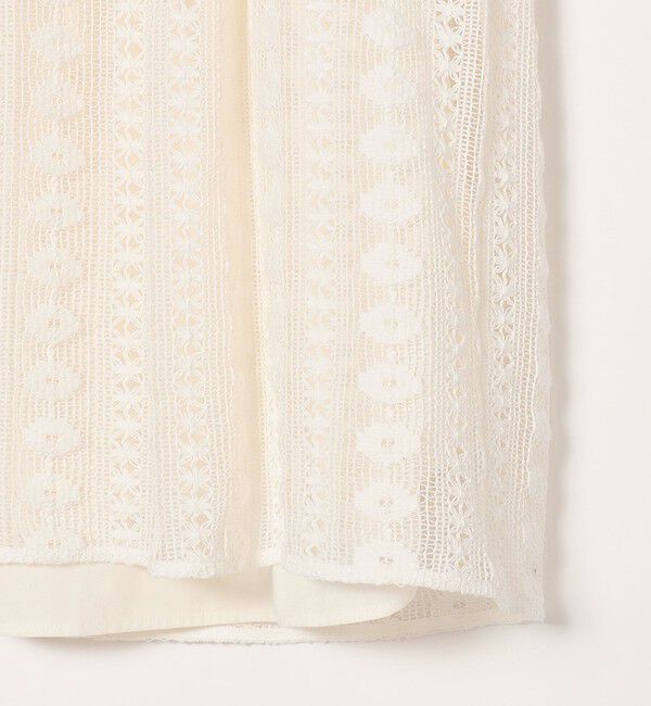 quaranciel「quaranciel: クロシェ レース レイヤード シャツ ワンピース」|ワンピース|