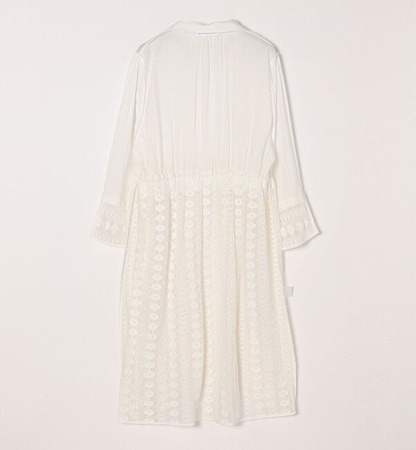 quaranciel「quaranciel: クロシェ レース レイヤード シャツ ワンピース」|ワンピース|