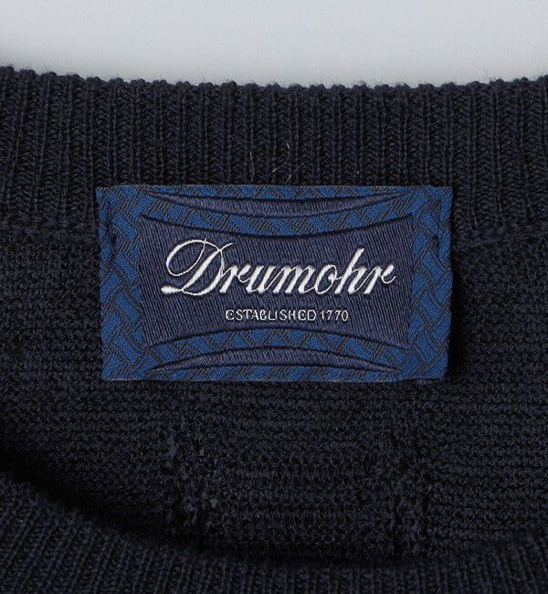 SHIPS「Drumohr: リネン コットン ガーメントダイ クルーネック ニット Tシャツ」|Tシャツ・カットソー|