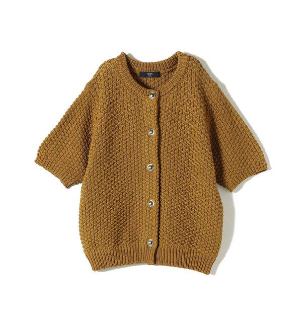 SHIPS Colors 「《予約》SHIPS Colors:〈手洗い可能〉リンクス ステッチ 5分袖 ニット ジャケット◆」|カーディガン|