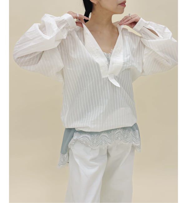 IENA LA BOUCLE「BOURRIENNE PARIS X/ブリエンヌ パリ ディス LEGENDE LEGBATS26M」|シャツ・ブラウス|ホワイト