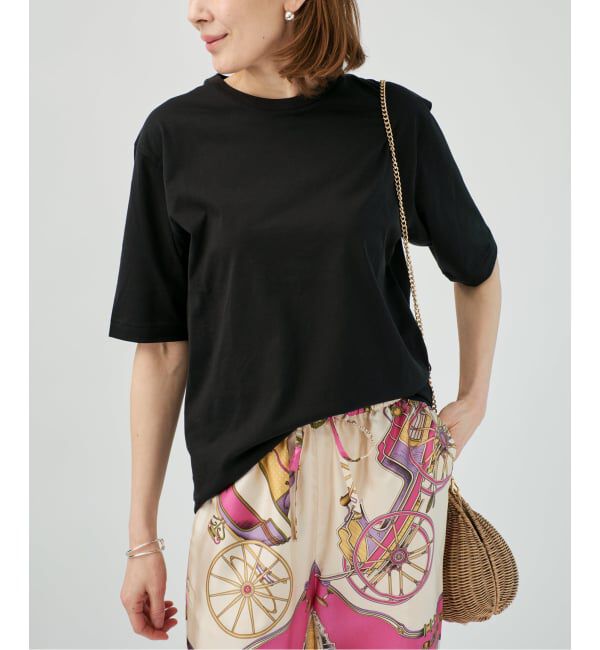 VERMEIL par iena「ディオラマ クルーネック Tシャツ」|Tシャツ・カットソー|ブラック