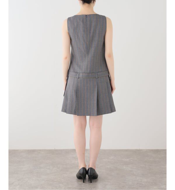 PULP「GANNI / ガニー Wool Stripe Belted Mini Dress」|ドレス|
