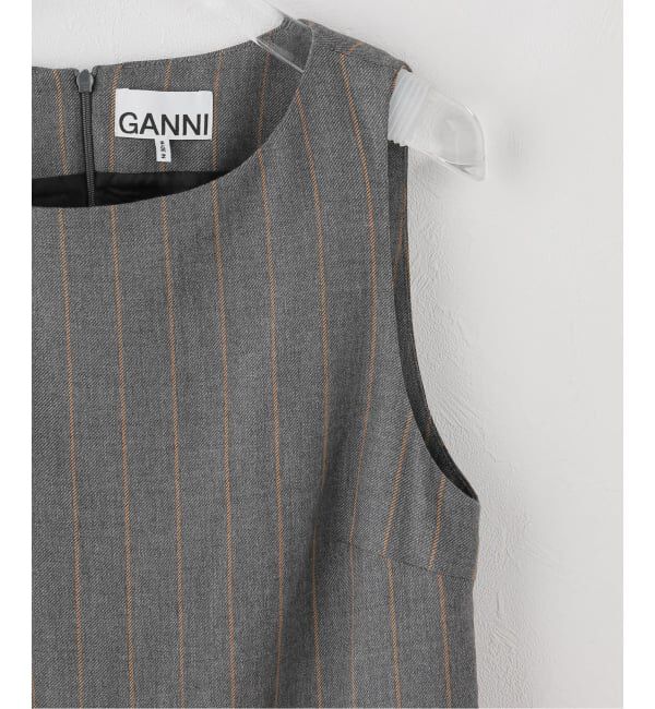 PULP「GANNI / ガニー Wool Stripe Belted Mini Dress」|ドレス|