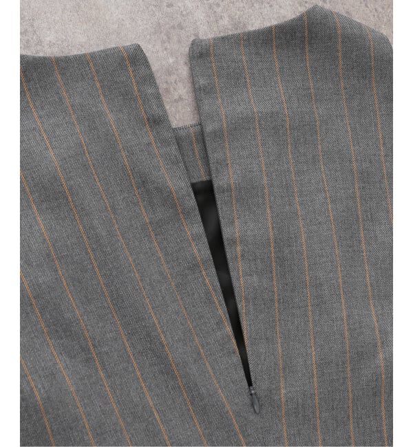 PULP「GANNI / ガニー Wool Stripe Belted Mini Dress」|ドレス|