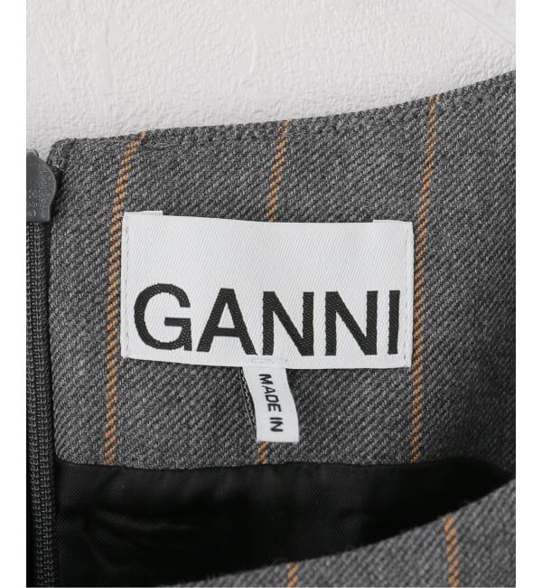 PULP「GANNI / ガニー Wool Stripe Belted Mini Dress」|ドレス|