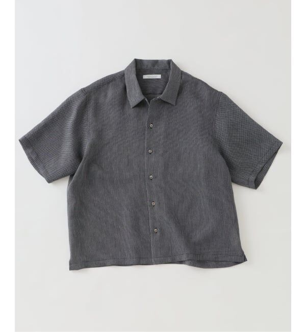 JOURNAL STANDARD「《予約》シャンブレー メッシュ レギュラー 半袖 シャツ」|シャツ・ブラウス|ブラック