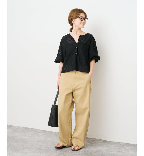spickandspan  レースブラウス レースコンビスタンドカラーブラウス（シャツ／ブラウス）｜Spick